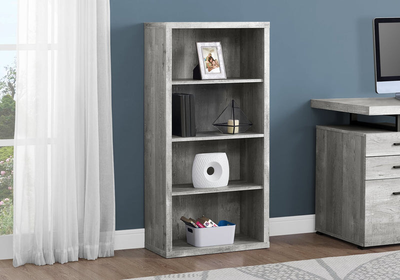 Slade 23.75\" 4-Shelf Bookcase - Grey