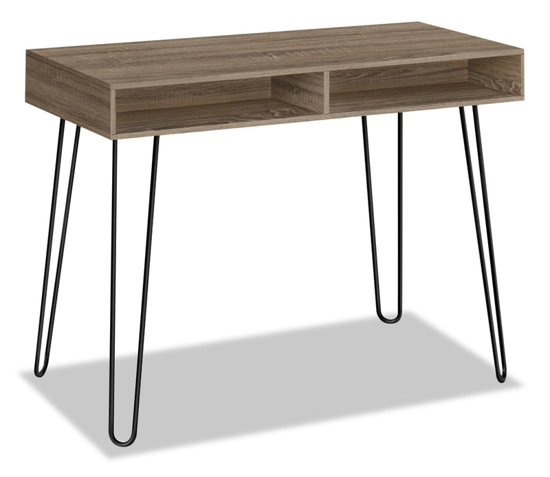 Ezra 40\" Office Desk with Cubbyholes - Taupe