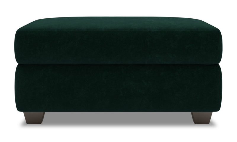 Made in Canada Customizable Sofa Lab The Trunk 39\" Velvet Fabric Storage Ottoman - Hunter Green