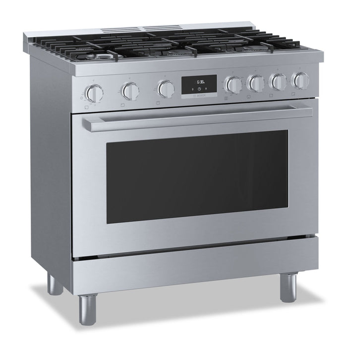Bosch 800 Series 3.4 Cu. Ft. Industrial-Style Freestanding Gas Range - HGS8655UC