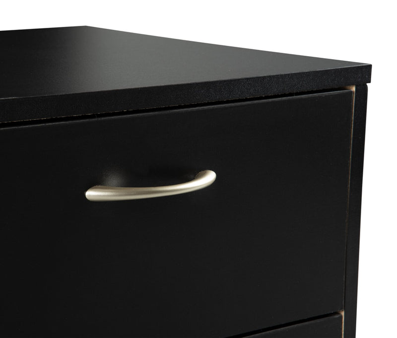 Arlo Bedside 2-Drawer Nightstand, 18.3\"W x 22\"H, Made in Canada - Black