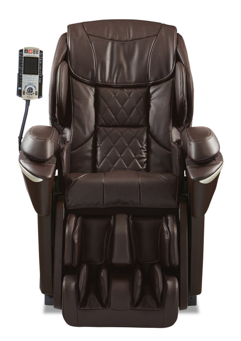 Panasonic Real Pro ULTRA Prestige™ 35.4\" High-Quality Synthetic Leather Massage Recliner - Brown