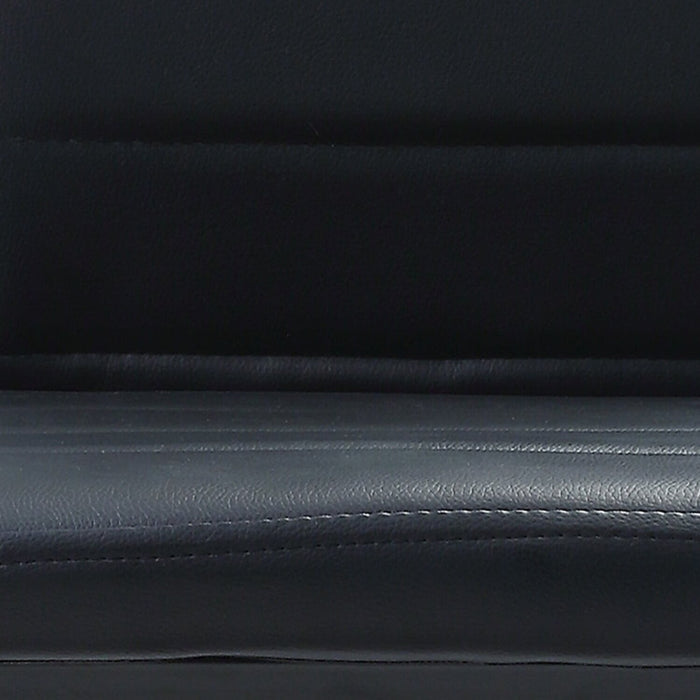 Onyx 5pc Dining Set with Table & 4 Chairs, Glass Top, Metal, 55\"W - Black