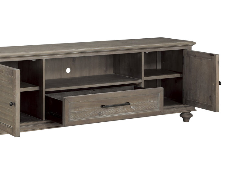 Winston 72\" Modern TV Stand with Storage and Cable Management for TVs up to 80\"- Light Brown