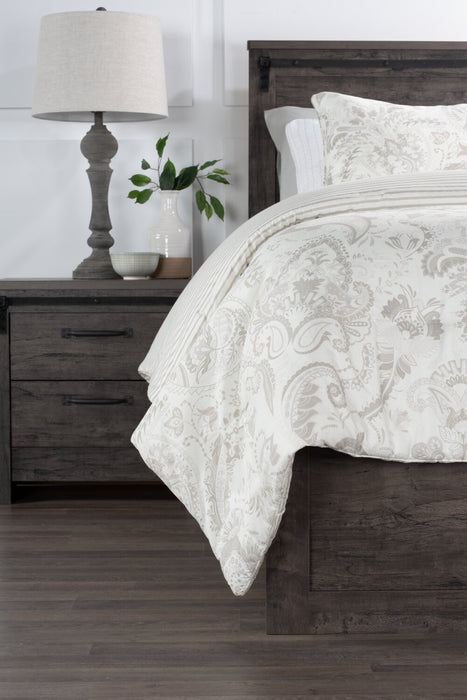 Indie Paisley 3-Piece Full/Queen Comforter Set - White