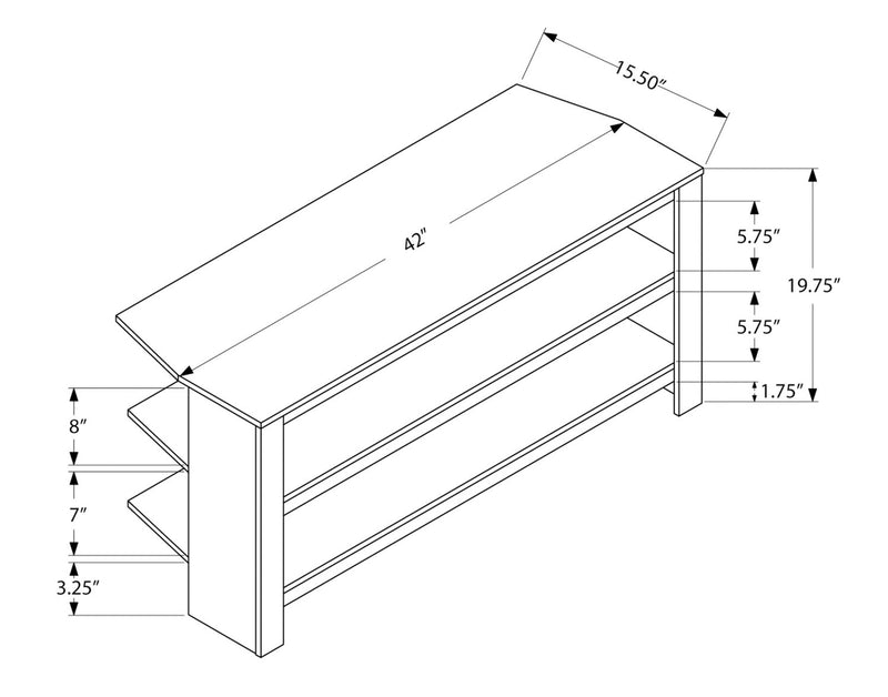 Ira 42\" TV Stand with Storage and Cable Management for TVs up to 45\"- Taupe