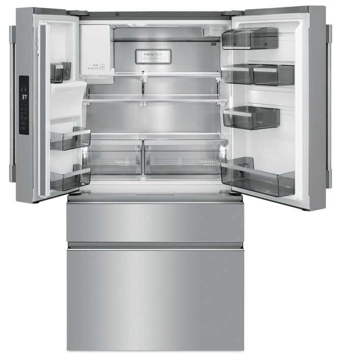 Frigidaire Professional 36\" 21.4 Cu. Ft. Counter-Depth 4-Door French-Door Refrigerator - Smudge-Proof® Stainless Steel\t - PRMC2285AF