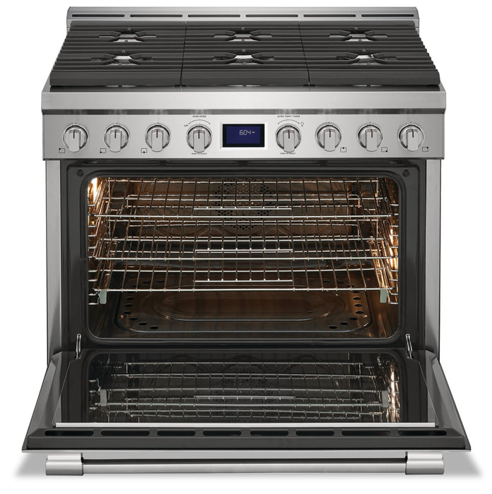 Frigidaire Professional 4.4 Cu. Ft. Gas Range With True Convection and Six Burner Cooktop - Smudge-Proof® Stainless Steel - PCFG3670AF
