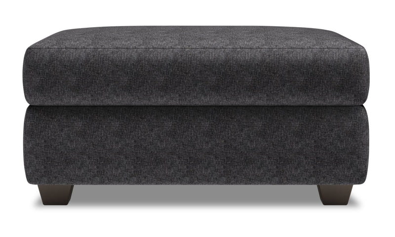 Made in Canada Customizable Sofa Lab The Trunk 39\" Chenille Fabric Storage Ottoman - Luxury Charcoal Grey