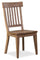 ["Cedar Dining Chair, Pine Wood, Slat Back - Brown"]