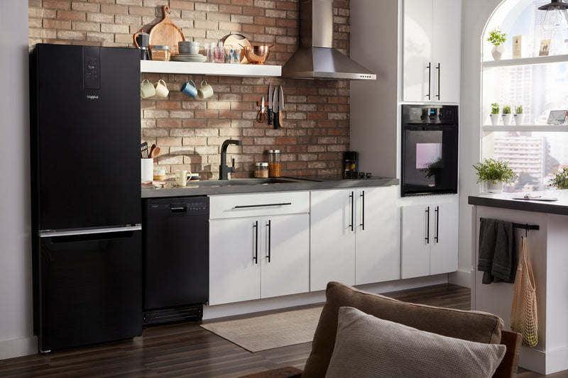 Whirlpool 24\" 12.9 Cu. Ft. Bottom-Mount Refrigerator - Black - WRB533CZJB