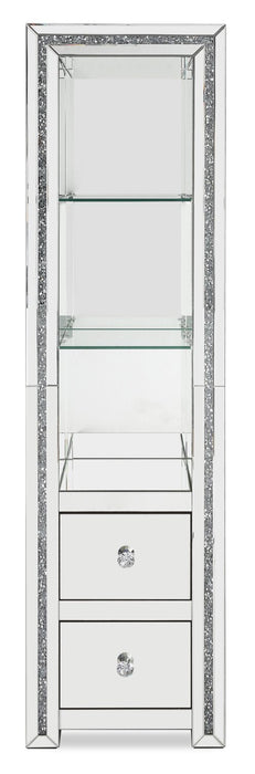 Oakley 98.5\" Glam 3-Piece Entertainment Centre with Storage and Cable Management for TVs up to 65\"- Silver