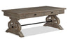 Tinley Park 50\" Traditional Coffee Table with Storage and Shelf - Grey-Brown Pine with Scroll Design Base