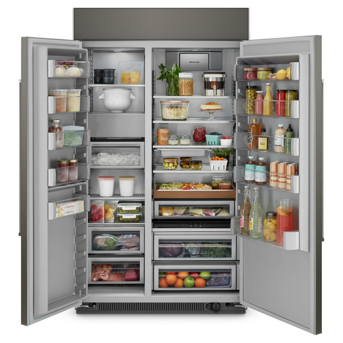 KitchenAid 48\" 30 Cu. Ft. Side-by-Side Refrigerator - Panel Ready - KBSN708MPA