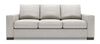 Made in Canada Customizable Sofa Lab Track 85\" Chenille Fabric Sofa Bed with Track Arms - Luxury Silver