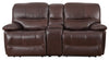 Franco 79\" Genuine Leather Zero Gravity Power Reclining Loveseat with Storage Console and USB Ports - Brown