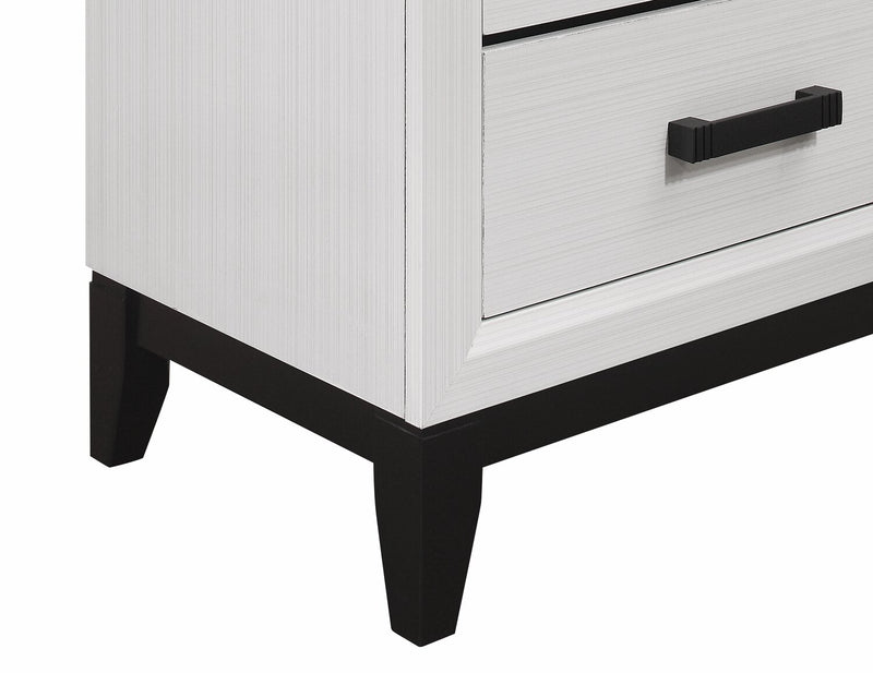 Kate Bedside 2-Drawer Nightstand, 23.6\"W x 24.8\"H - White