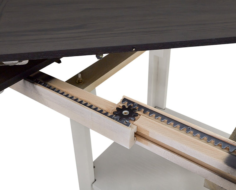 Dena 5pc Dining Set with Table & Chairs, 42-60\"W Extension, Round  - Dove Grey