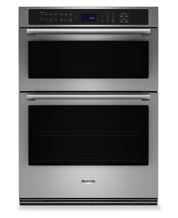Maytag 30\" 6.4 Cu. Ft. Electric Combination Wall Oven with True Convection - Fingerprint Resistant Stainless Steel - MOEC6030LZ