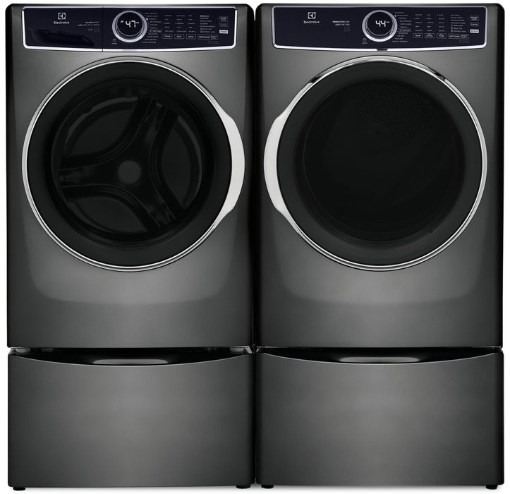 Electrolux 5.2 Cu. Ft. Front-Load Washer and 8 Cu. Ft. Gas Dryer - Titanium