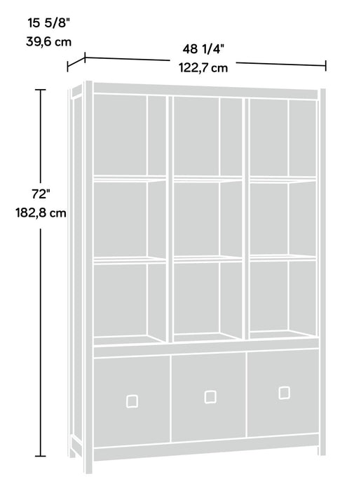 Alfie 48.31\" Bookcase with Cubbyholes & Storage - Light Brown