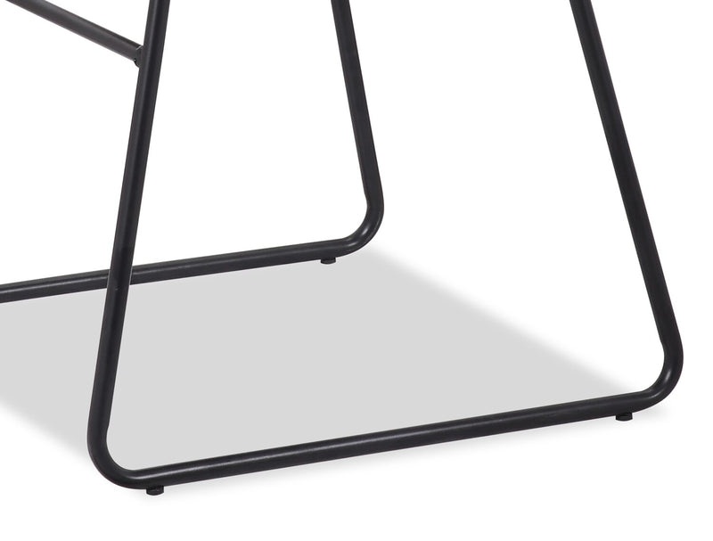 Amos 5pc Dining Set with Table & 4 Chairs, Metal, 60\"W - Brown