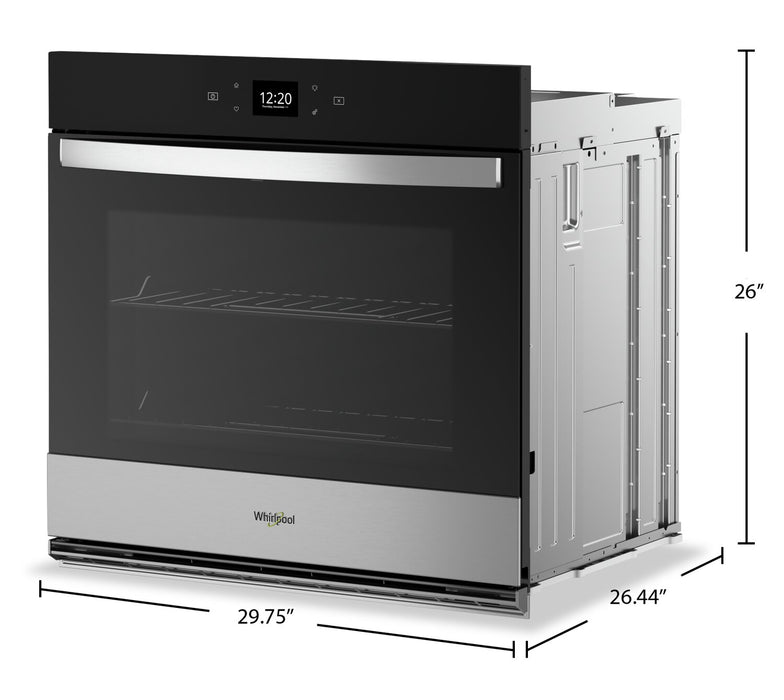 Whirlpool 30\" 5 Cu. Ft. Electric Single Wall Oven with Air Fry - Fingerprint Resistant Stainless Steel - WOES5030LZ