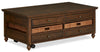 Cottage Lane 50\" Rustic Lift Top Coffee Table with Storage - Dark Brown Wood