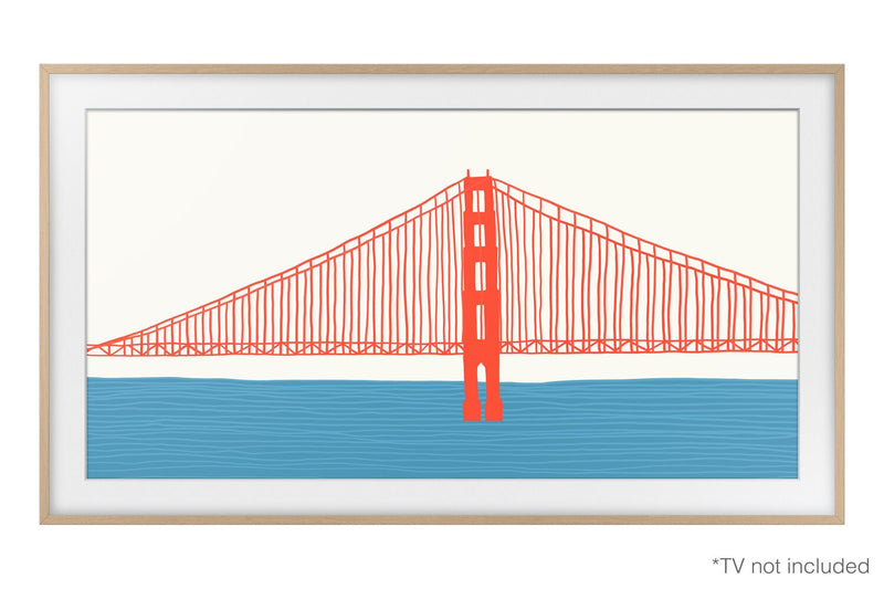 Samsung Customizable Bezel for 50\" The Frame TV - Modern Teak
