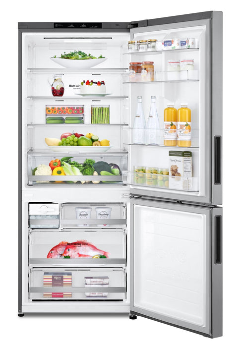 LG 28\" 15 Cu. Ft. Bottom-Mount Counter-Depth Refrigerator - Platinum Silver - LBNC15251V