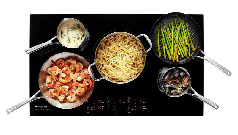 KitchenAid 36\" 5-Element Induction Cooktop - Black - KCIG556JBL
