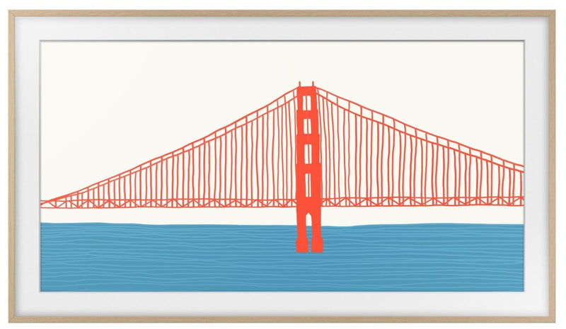 Samsung Customizable Bezel for 55\" The Frame TV - Modern Teak