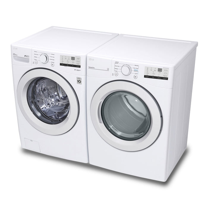 LG 5.2 Cu. Ft. Front-Load Washer and 7.4 Cu. Ft. Electric Dryer - White