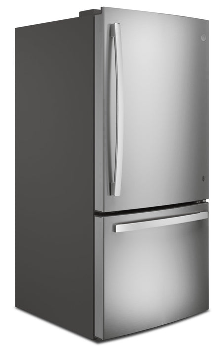 GE 33\" 24.9 Cu. Ft. Bottom-Mount Refrigerator - Stainless Steel Fingerprint Resistant  - GDE25EYKFS