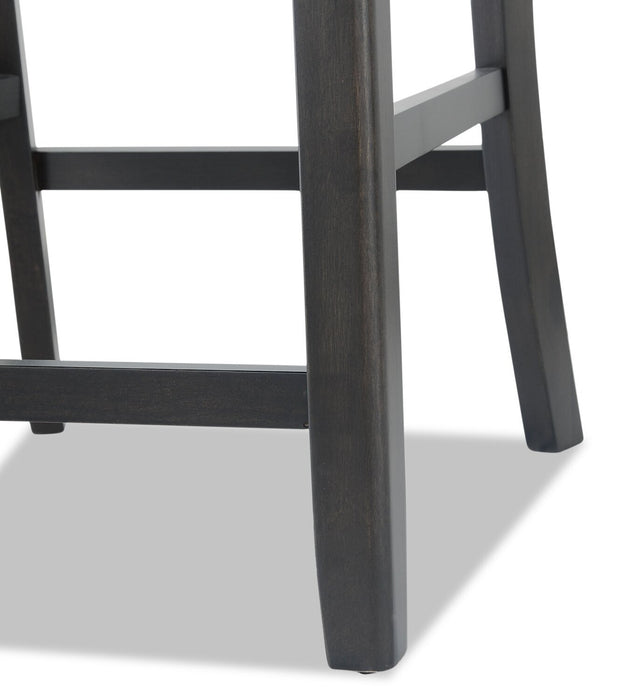 Dena Counter-Height Dining Chair with Vegan-Leather Fabric - Grey