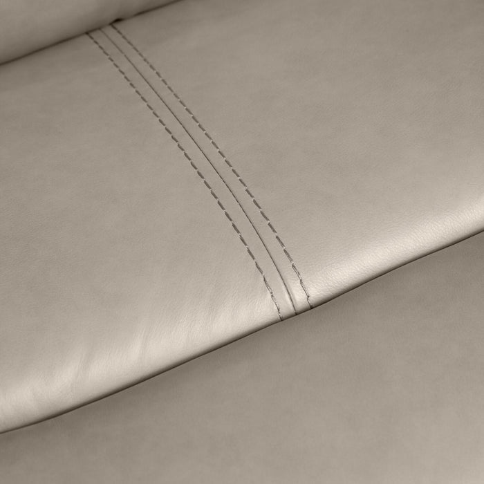 Scott Living Prescott 79\" Genuine Leather Power Reclining Loveseat with Power Headrests - Grey