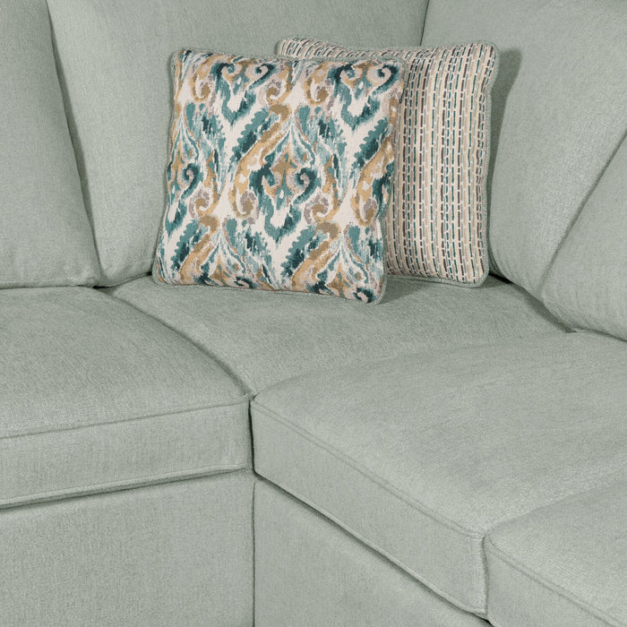 Scott Living Haven 2-Piece Right-Facing Chenille Fabric Sectional - Seafoam Blue