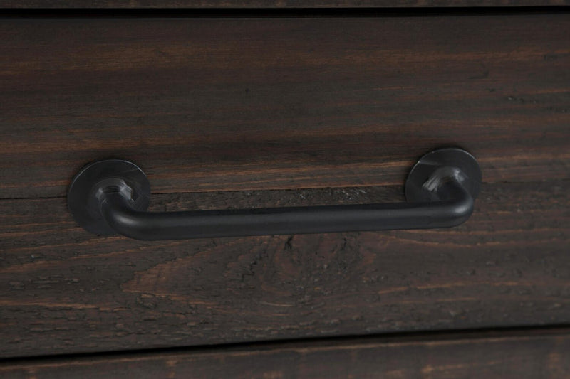 Morgan 24\" Rustic End Table with Storage and Shelf - Dark Brown with Reclaimed Wood