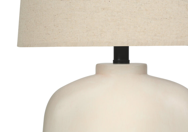 25\" Cream Resin Arch Shaped Table Lamp