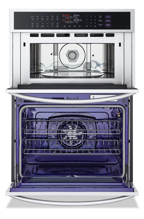 LG 30\" 6.4 Cu. Ft. Electric Combination Wall Oven with True Convection - Smudge Proof Stainless Steel - WCEP6427F