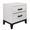 ["Kate Bedside 2-Drawer Nightstand, 23.6\"W x 24.8\"H - White"]