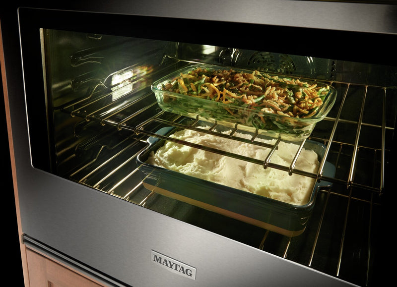 Maytag 30\" 5 Cu. Ft. Electric Single Wall Oven with True Convection - Fingerprint Resistant Stainless Steel - MOES6030LZ