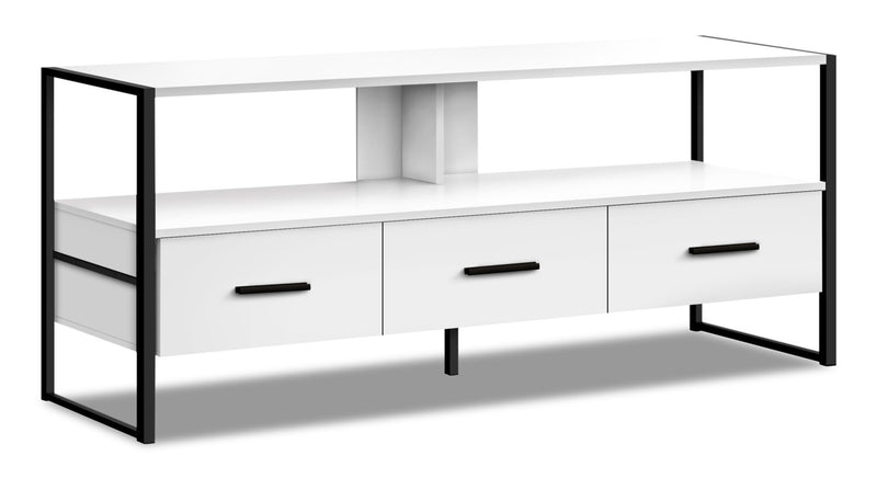 Chace 48\" Modern TV Stand with Storage and Cable Management for TVs up to 55\"- White