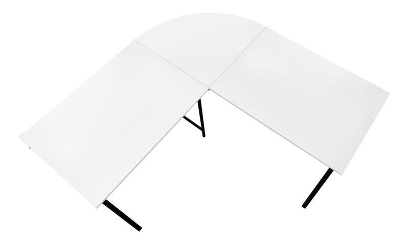 Lidia 55.25\" L-Shaped Corner Office Desk - White