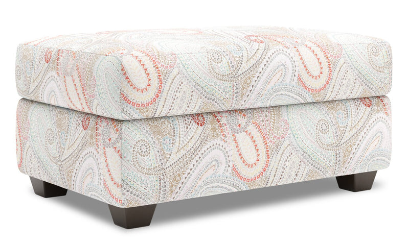 Made in Canada Customizable Sofa Lab The Trunk 39\" Fabric Storage Ottoman - Eden Multicolour