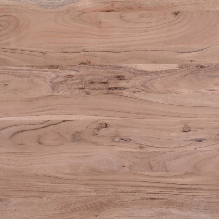 Miya Dining Table with Live Edge, Acacia Wood, Metal, 60\"W - Natural