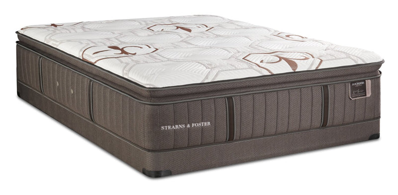Stearns & Foster Founders Collection Crystal Palace Pillowtop Low-Profile Queen Mattress Set