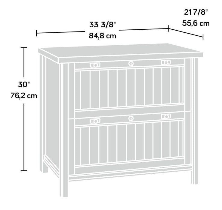 Retta 33.39\" 2-Drawer Lateral Filing Cabinet - Chalked Chestnut