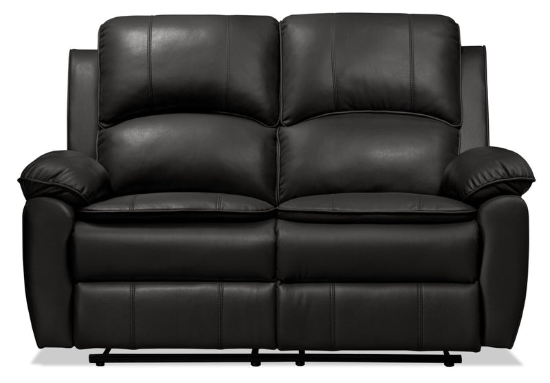 Chandler 60\" Leather-Look Fabric Power Reclining Loveseat - Grey