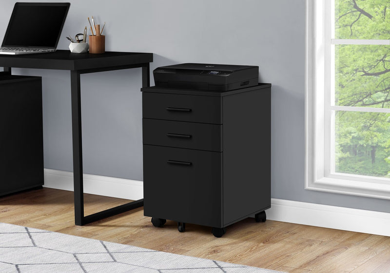 Clayton 15.75\" 3-Drawer Filing Cabinet - Black